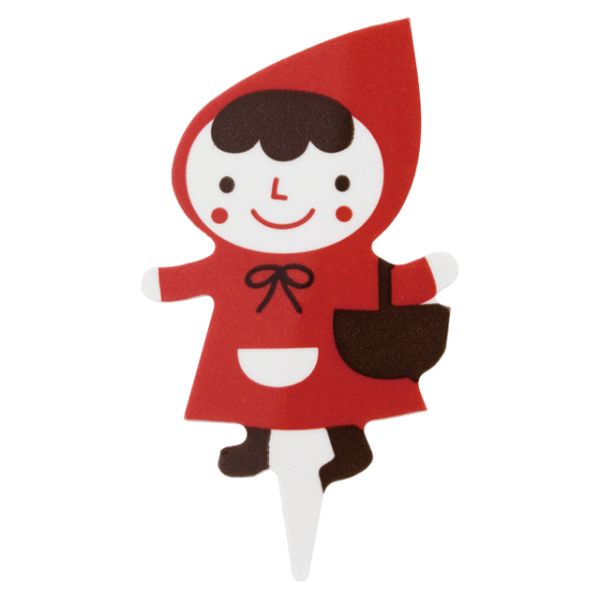 スウィーツ用品 メルヘン赤ズキンチャンケーキピック(100枚) ヘッズ画像