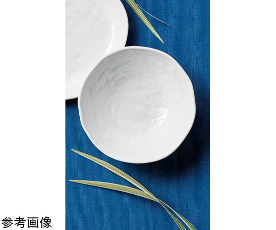 9.5cm 丸深皿 パルホワイト 10個入 白い円形の皿が重なり、上部から見える状態