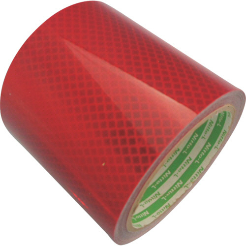 軟質高輝度ﾌﾟﾘｽﾞﾑ反射ﾃｰﾌﾟ DM9600 100mm×5m 赤 1巻画像