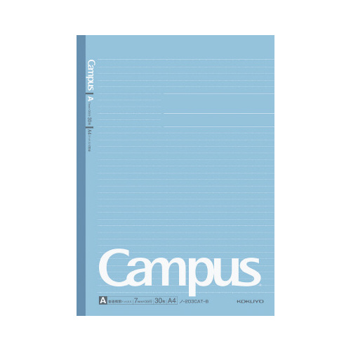 キャンパスノート　Ａ４　ドット入Ａ罫　３０枚　青画像