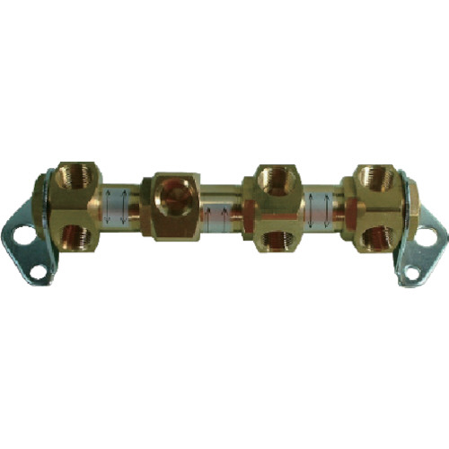 ﾍｯﾀﾞｰﾌﾞﾛｯｸCB 4連 Rc3/8 1個画像