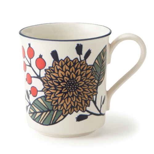 マグカップ 280ml フラワー Kettle&Dripper&Mug 硬質陶器 ダリア画像