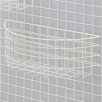 ネット用半円カゴ（シート付）W550（ホワイト）画像