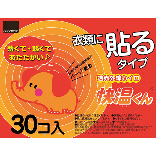 遠赤外線ｶｲﾛ 快温くん 貼るﾚｷﾞｭﾗｰ 1箱(30個)画像