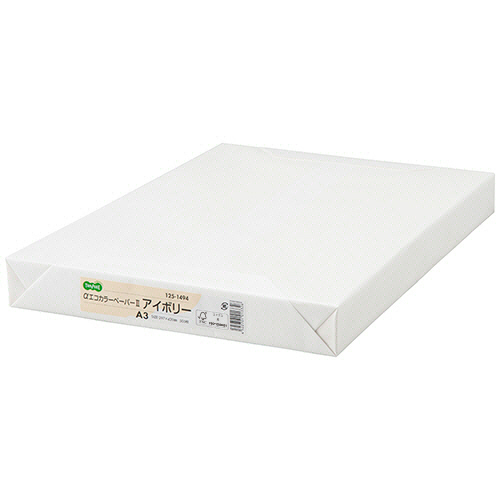 αｴｺｶﾗｰﾍﾟｰﾊﾟｰII A3 ｱｲﾎﾞﾘｰ 1ｾｯﾄ(1500枚:500枚x3冊)画像