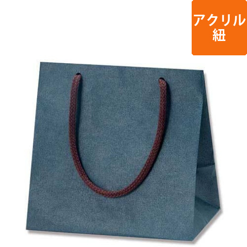 手提げ紙袋（紺・アクリル紐・幅160×マチ110×高さ160mm）画像