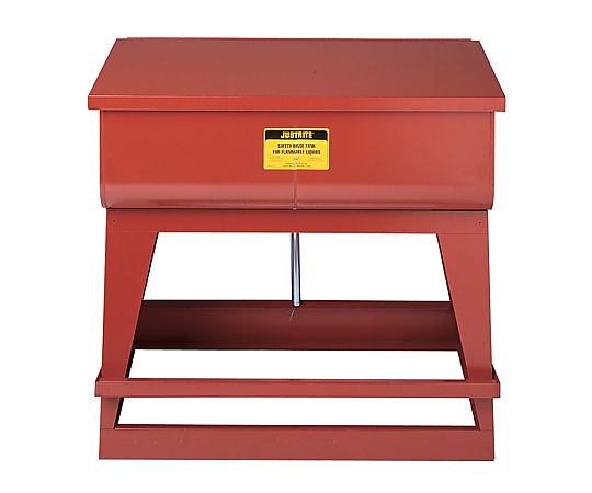 φ895x406x832mm/83L 部品洗浄器 光沢のある金属製の本体が正面から見える状態、左右に持ち手がデザインされている。