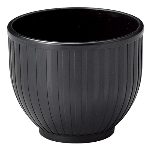 M11-631 耐熱蒸し椀(大)身 黒 マイン画像