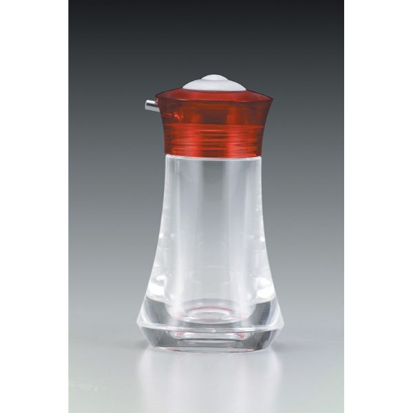 調味料入れ プッシュワン 醤油差し(M) クリアレッド 台和画像