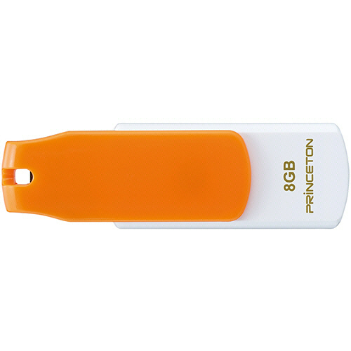 USBﾌﾗｯｼｭﾒﾓﾘｰ ｽﾄﾗｯﾌﾟ付き 8GB ｵﾚﾝｼﾞ/ﾎﾜｲﾄ 1個画像