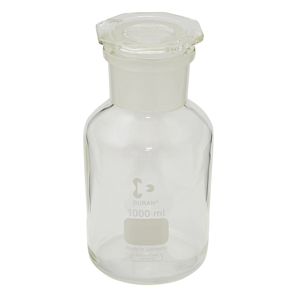 試薬瓶（広口・栓付き）（デュラン(R)）　白　1000mL画像