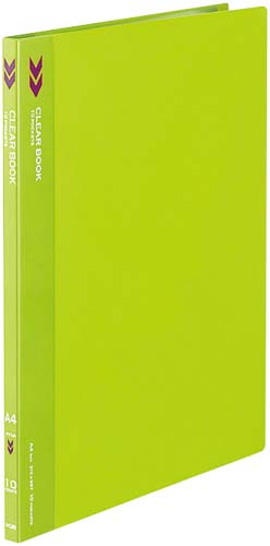 クリヤーブックＫ２　固定式Ａ４縦１０Ｐ黄緑１０冊画像