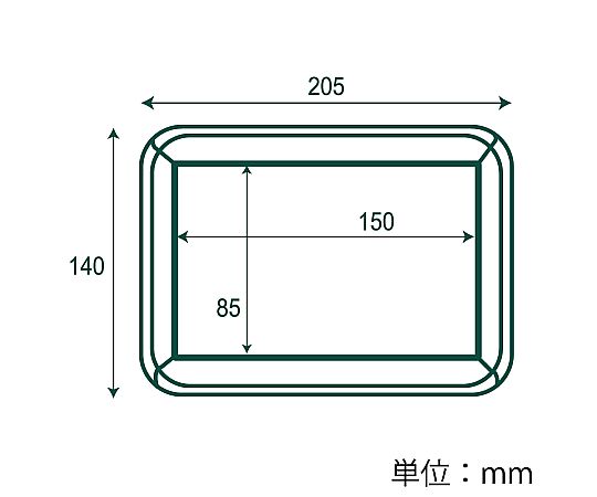 食品容器 クラフトフードトレー R14-20 50枚入 平らな面に並ぶ50枚のトレーが見える状態