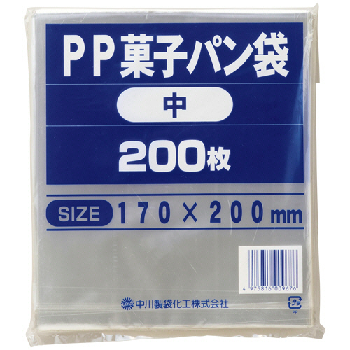 PP菓子ﾊﾟﾝ袋 中 200×170mm 1ｾｯﾄ(600枚:200枚×3ﾊﾟｯｸ)画像