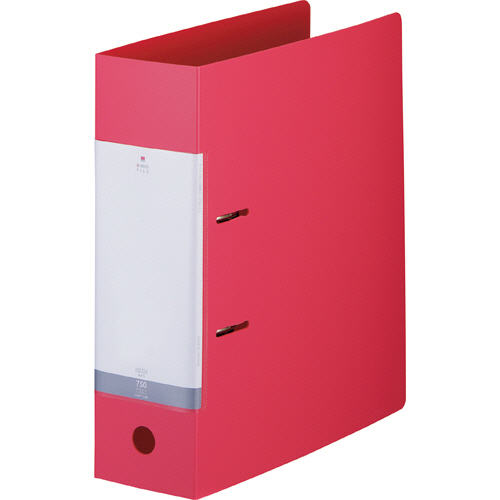 ﾘｸｴｽﾄ D型ﾘﾝｸﾞﾌｧｲﾙ A4ﾀﾃ 2穴 750枚収容 75mmとじ 背幅88mm 赤 1冊画像