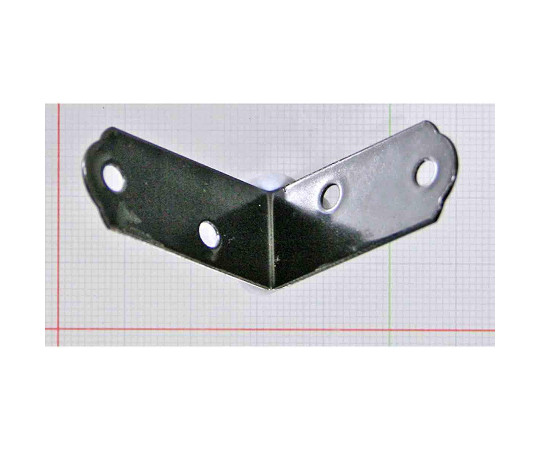 カラー隅金　金折　黒　37×37mm 光沢のある黒い金折が正面から確認できる状態