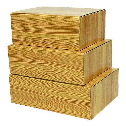 お肉や海産物のギフトに！表面は木目柄で外側はっ水加工のギフトボックス