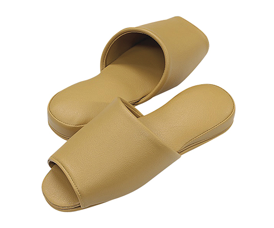 スリッパ（抗菌カラーテンダー・6足入）　前開き　キャメル画像