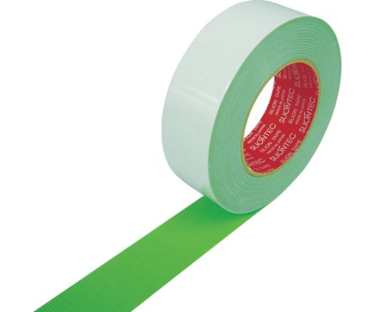 工業用・プロ用両面テープ 布両面テープ カーペット固定用 1面グリーン/2面ホワイト 40mm×25m 厚さ0.26mm画像