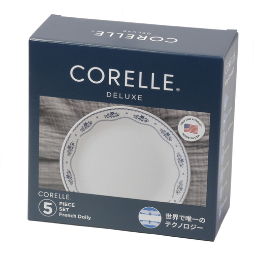 食器 5点セット CORELLE コレール 強化ガラス フレンチドイリー画像