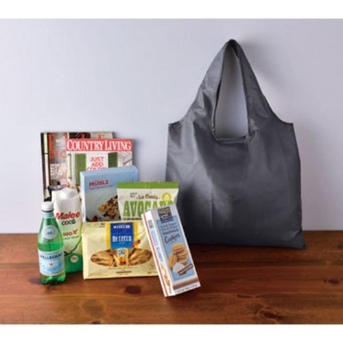 エコバッグ ザ・バッグ(肩掛けタイプ)＃sustainable グレー 2265320 肩掛け部分がしっかりと見える立体的な角度からの視覚。