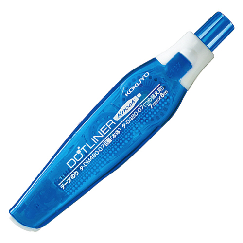 ﾃｰﾌﾟのり ﾄﾞｯﾄﾗｲﾅｰﾉｯｸ しっかり貼るﾀｲﾌﾟ 本体 7mm×8m 青 1個画像