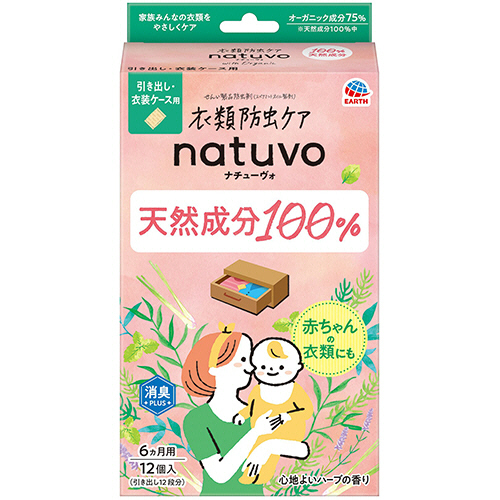 衣類防虫ｹｱ natuvo 引き出し･衣装ｹｰｽ用 1箱(12個)画像
