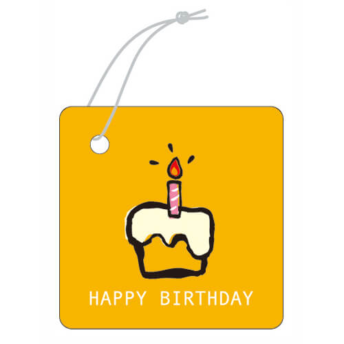 タグバースディ黄４０角画像