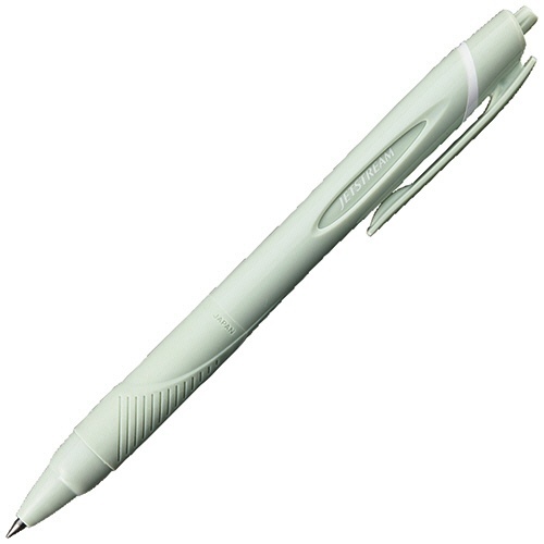 油性ボールペン ジェットストリーム 0.7mm カラー軸 アソート 1パック(5本) カラフルなボールペンが並ぶパッケージの正面ビュー