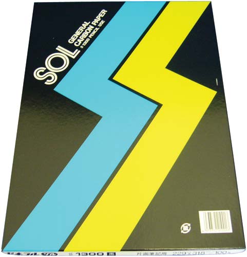 カーボン紙　＃１３００Ｋ　黒　片面筆記用　１００枚