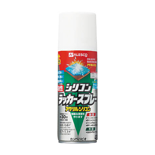 油性シリコンラッカースプレー　420ml　白　1個画像
