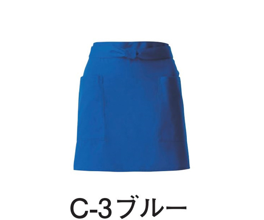 ショートエプロン ブルー画像