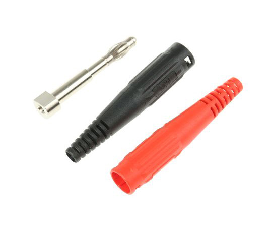 4mmプラグ　（オス）　黒　赤　ニッケルめっき