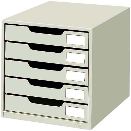 レターケーススチール引き出しタイプＡ４縦　片引５段画像