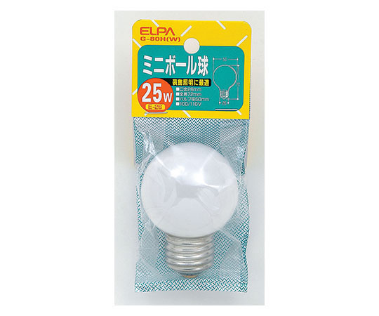 ミニボール球 E26 25W ホワイト