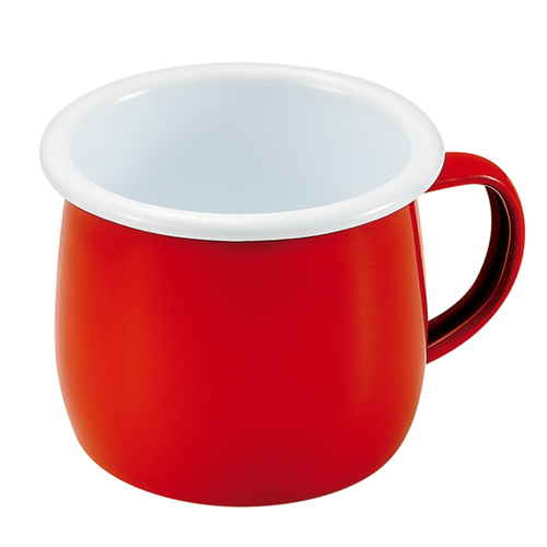 プチッと ホーローマグカップ樽型 400ml レッド画像