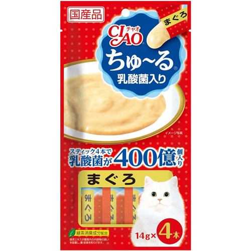 ﾁｬｵ ちゅーる 乳酸菌入り まぐろ 14g/本 1ｾｯﾄ(24本:4本×6ﾊﾟｯｸ)画像