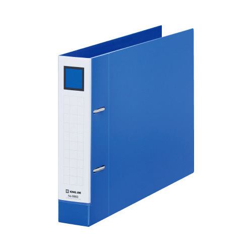 レバーリングファイルＤ型　背幅４７ｍｍ青Ａ４横