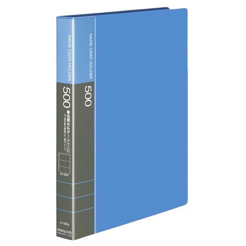 名刺ﾎﾙﾀﾞｰ(替紙式) 30穴 504名 ﾀﾃ入れ 青 1ｾｯﾄ(16冊)画像