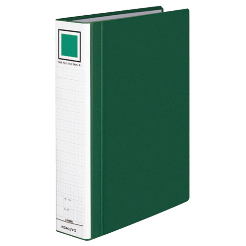 ﾁｭｰﾌﾞﾌｧｲﾙ(ｴｺﾂｲﾝR) A4ﾀﾃ 500枚収容 50mmとじ 背幅65mm 緑 1冊画像