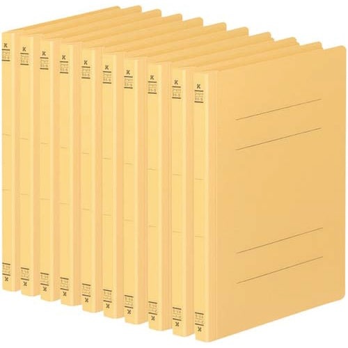 フラットファイルＶ樹脂とじ具　Ｂ５縦　黄　１０冊画像