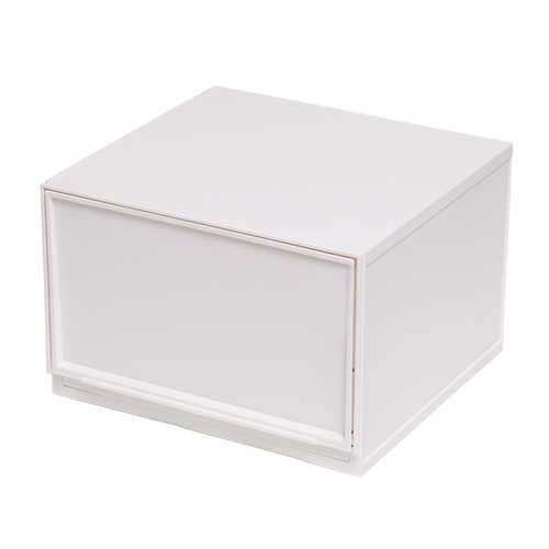 収納ケース ナチュラ クリアモジュール LW 幅37.6×奥行35.5×高さ25cm ホワイト画像