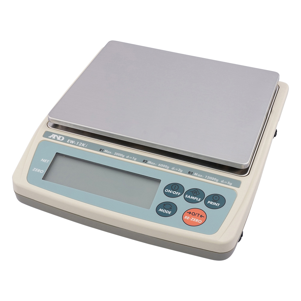 コンパクト電子天びん トリプルレンジ EW-iシリーズ ひょう量:12kg 最小表示:1g(3kg)/2g(6kg)/5g(12kg)画像