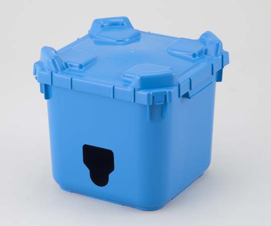 バッグインコンテナー　本体穴有　フタ穴無　青画像