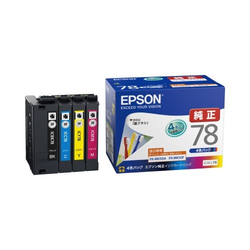 純正インク　ＩＣ４ＣＬ７８　４色パック画像