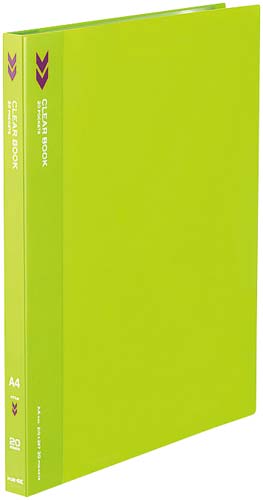 クリヤーブックＫ２　固定式Ａ４縦２０Ｐ黄緑１０冊画像