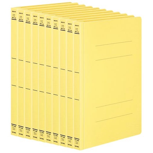 フラットファイル＜ＰＰワイド＞　Ａ４縦　黄　１０冊画像