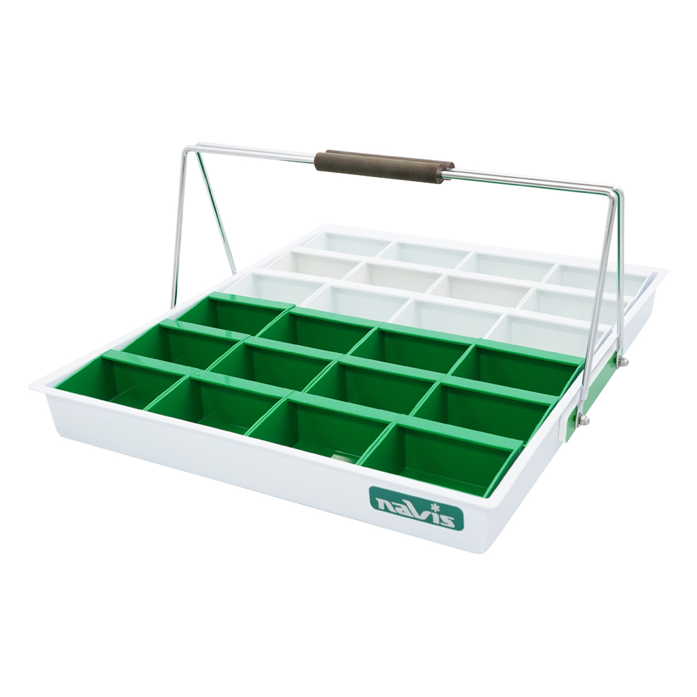 散薬用トレー 24人用 緑･白 (NSケースタイプ)