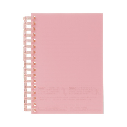 オープンリングノート　Ａ６　ピンク　リーフ７０枚画像