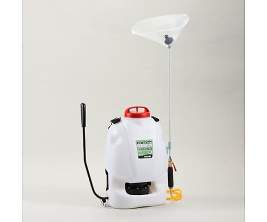 10.0L ハンドスプレー(背負型) 全体が見える背負い式のスプレー容器で、金属製のノズルが特徴的な状態。
